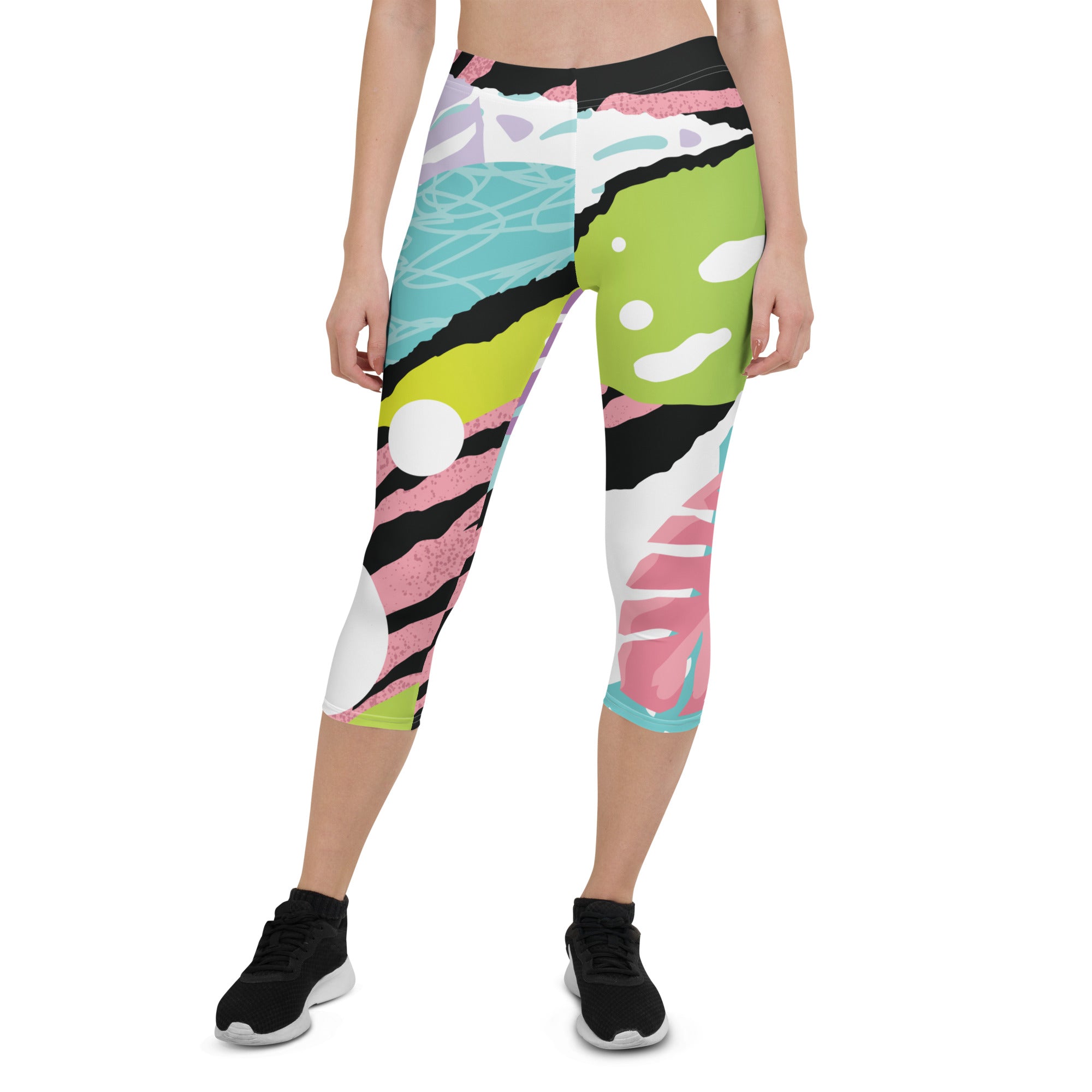 Pink Art Capri Leggings