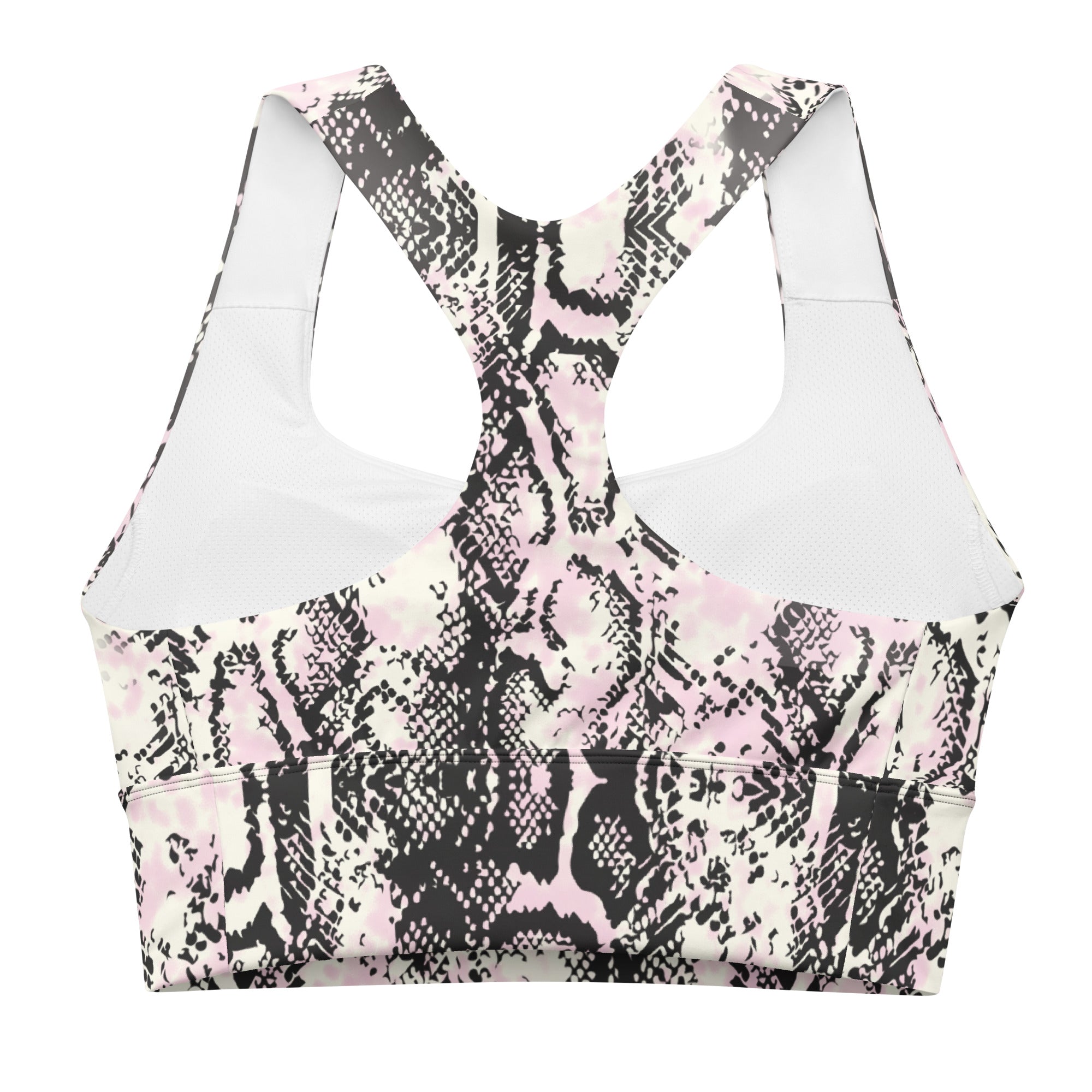 Snake Skin Longline Sports Bra