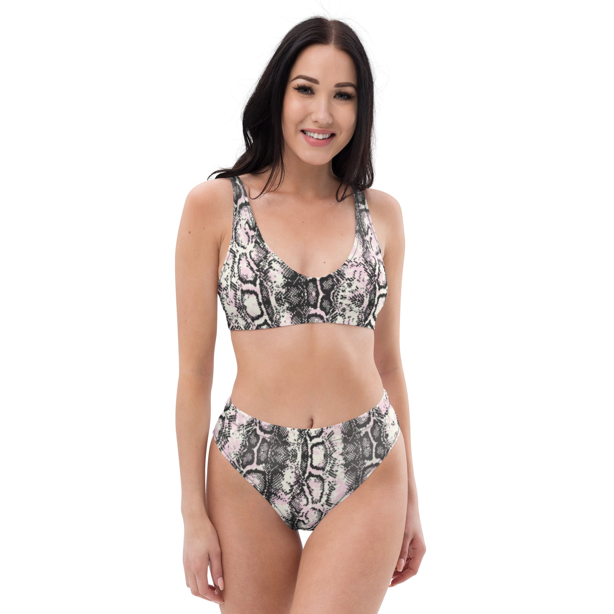 Snake Skin High-Waisted Bikini