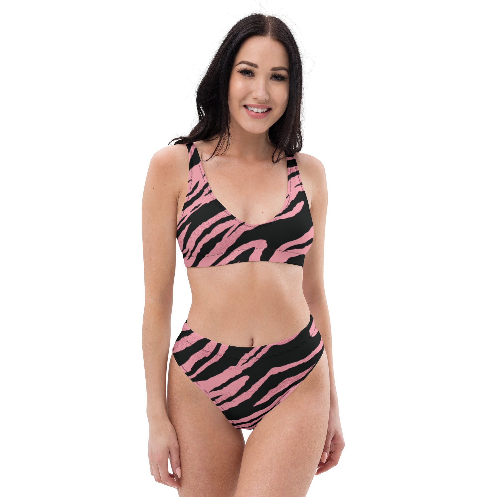 Pink Tiger High-Waisted Bikini