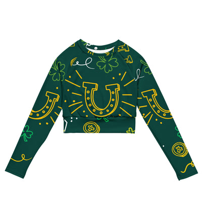 Lucky Irish Long-Sleeve Crop Top