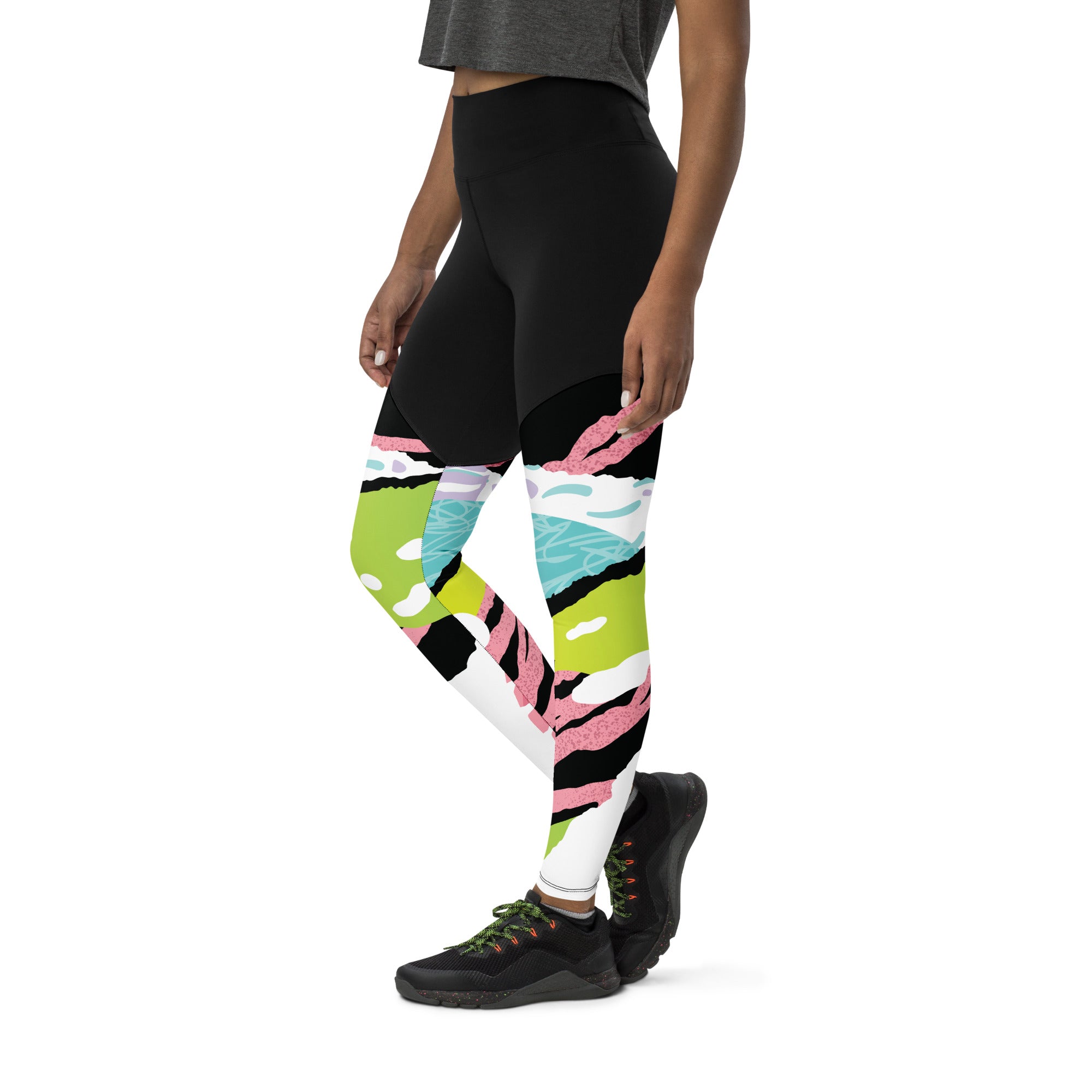 Pink Art Sports Leggings