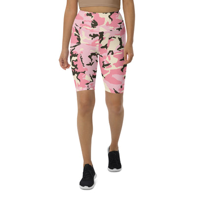 Pink Camo Biker Shorts