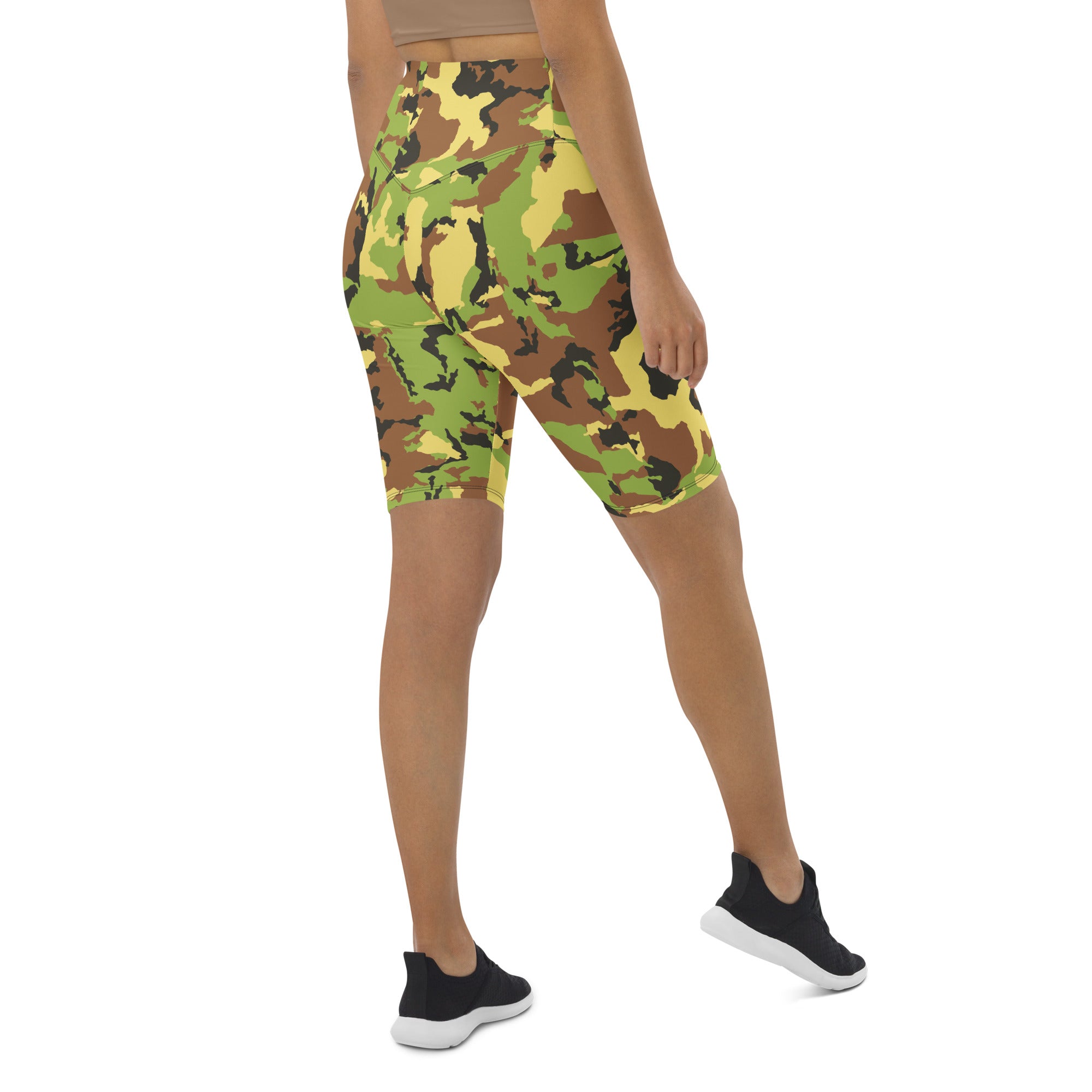 Green Camo Biker Shorts