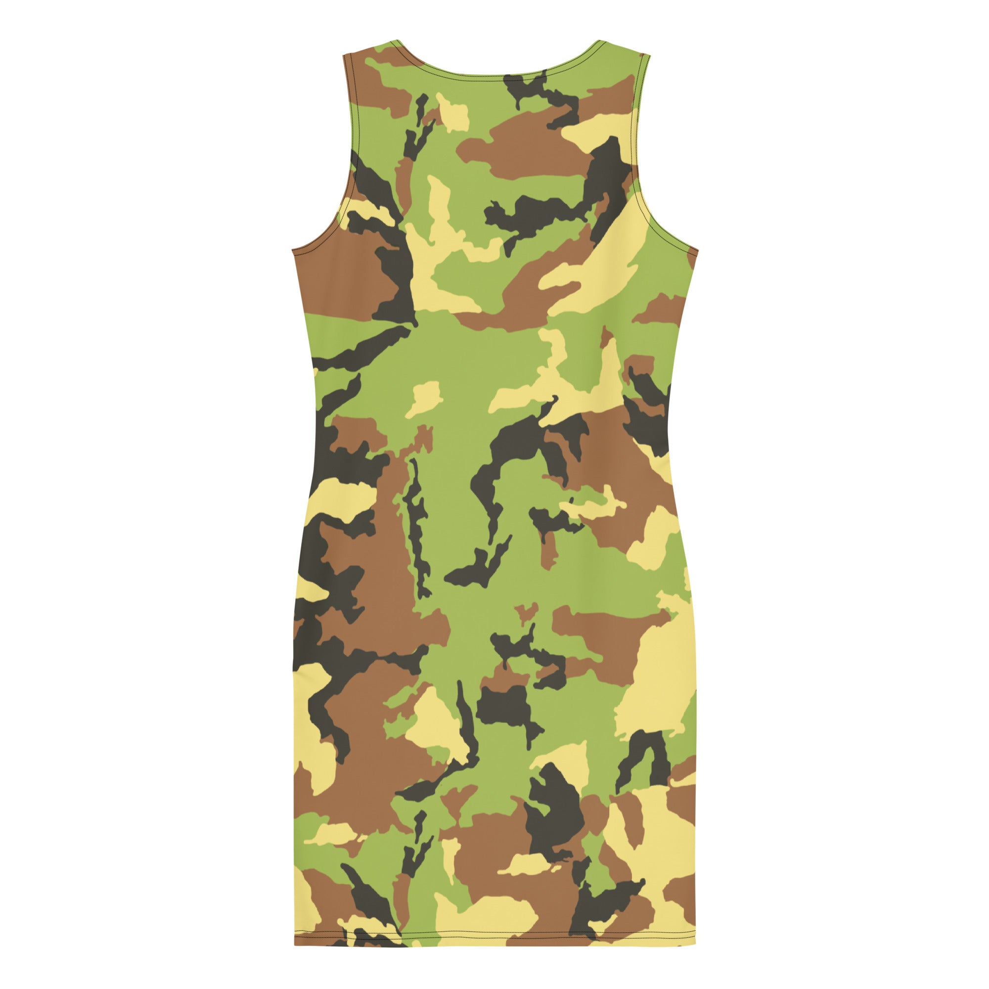 Green Camo Bodycon Dress