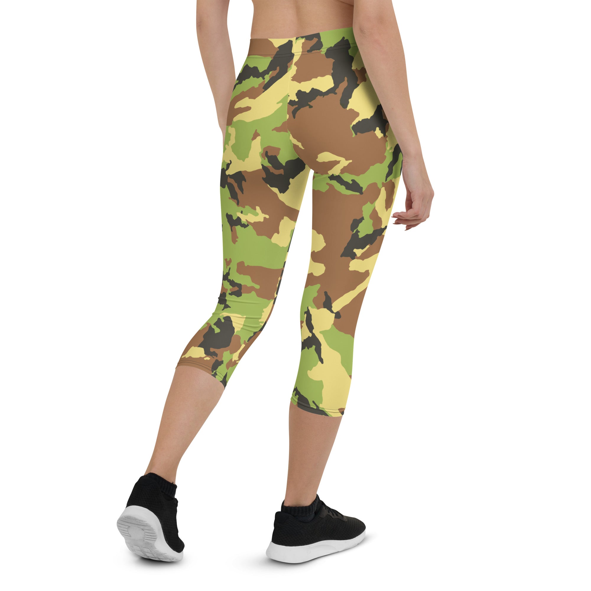 Green Camo Capri Leggings