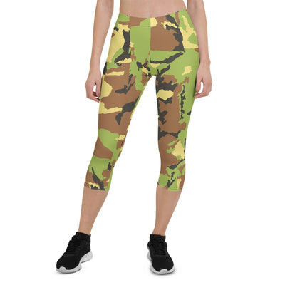 Green Camo Capri Leggings