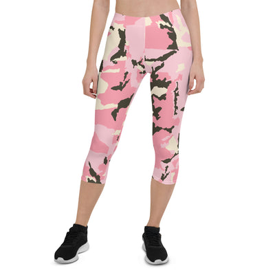 Pink Camo Capri Leggings