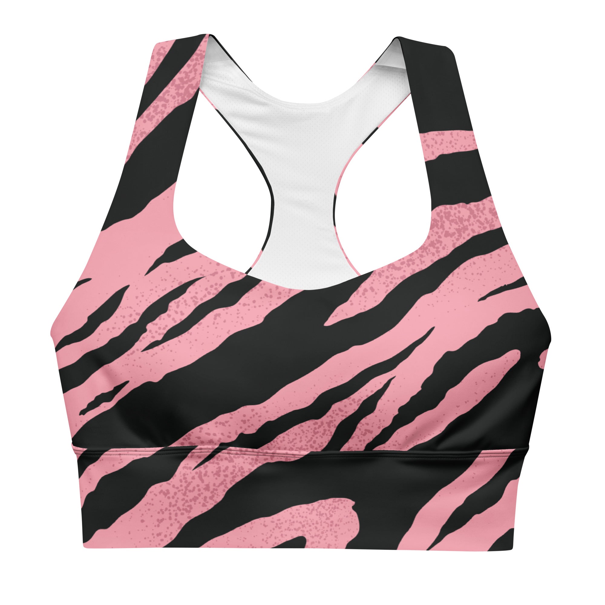 Pink Tiger Longline Sports Bra