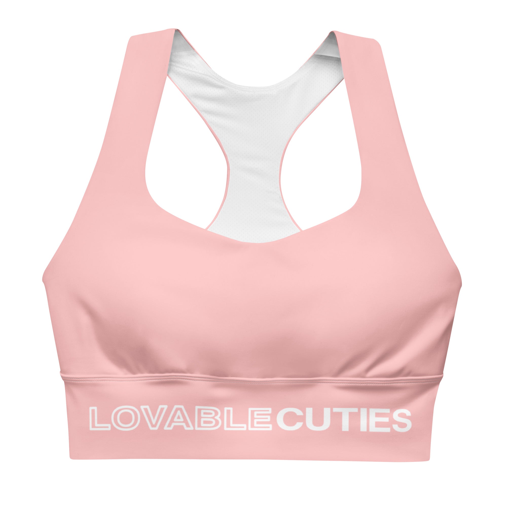 Lovable Cuties Pink Longline Sports Bra