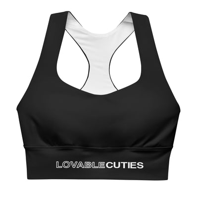 Lovable Cuties Black Longline Sports Bra