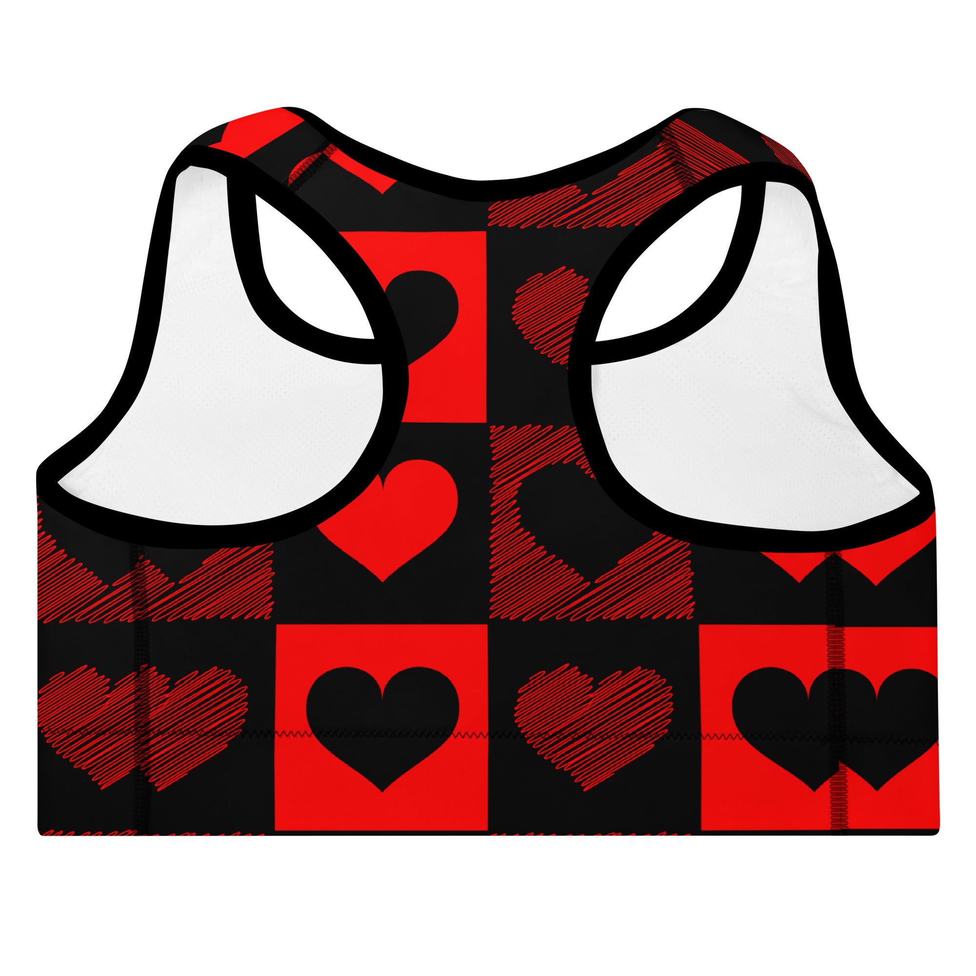 Hearts Padded Sports Bra