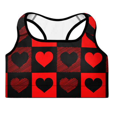 Hearts Padded Sports Bra