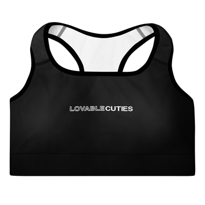 Lovable Cuties Black Padded Sports Bra