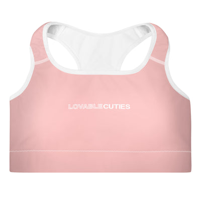 Lovable Cuties Pink Padded Sports Bra