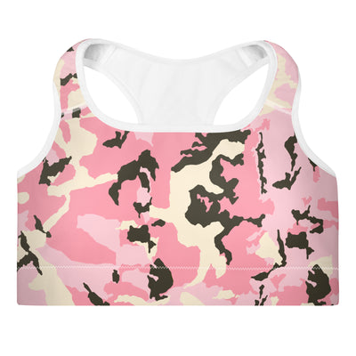 Pink Camo Padded Sports Bra