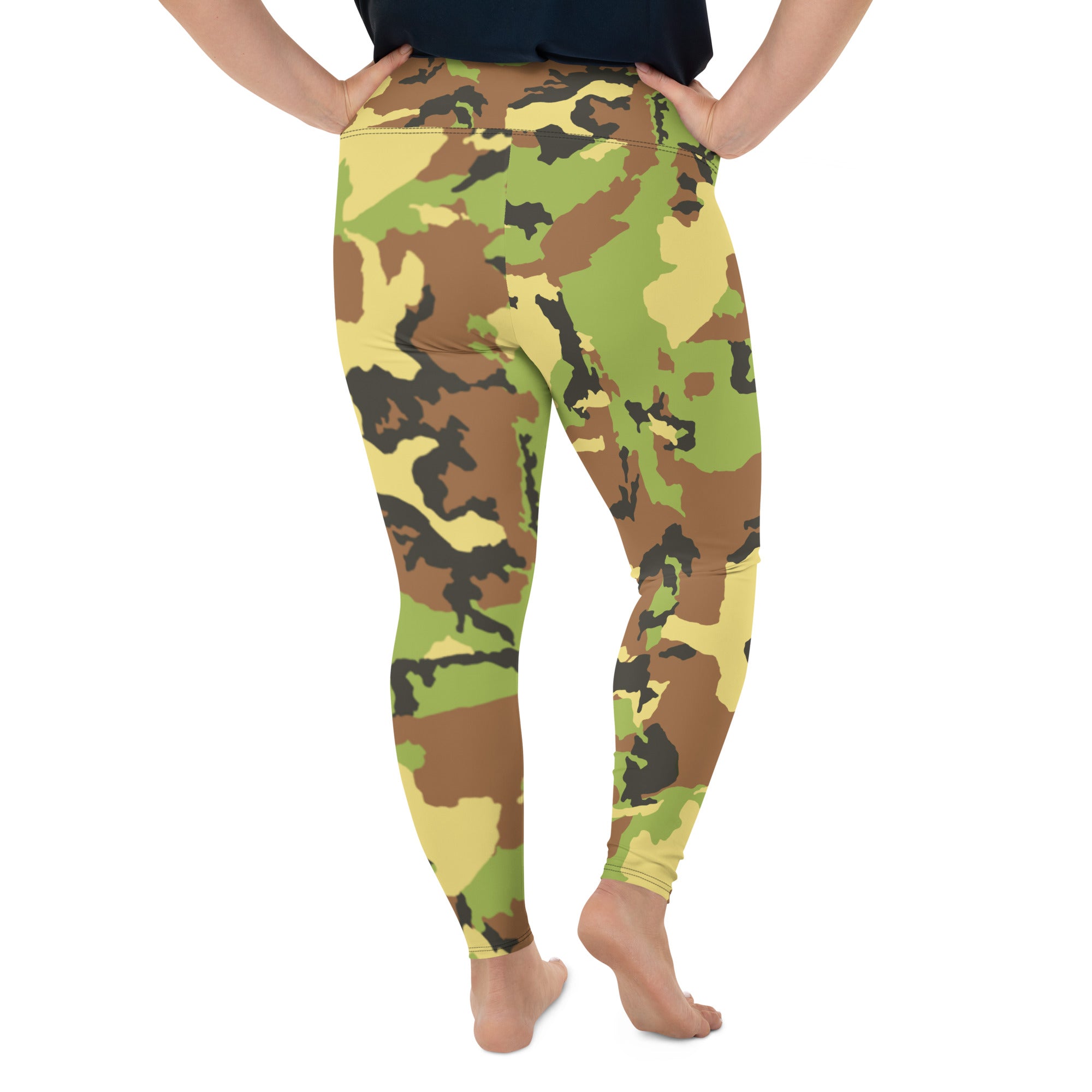 Green Camo Plus Size Leggings