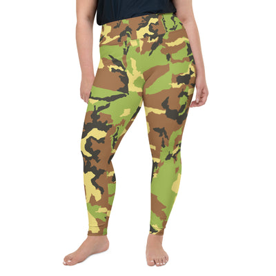 Green Camo Plus Size Leggings