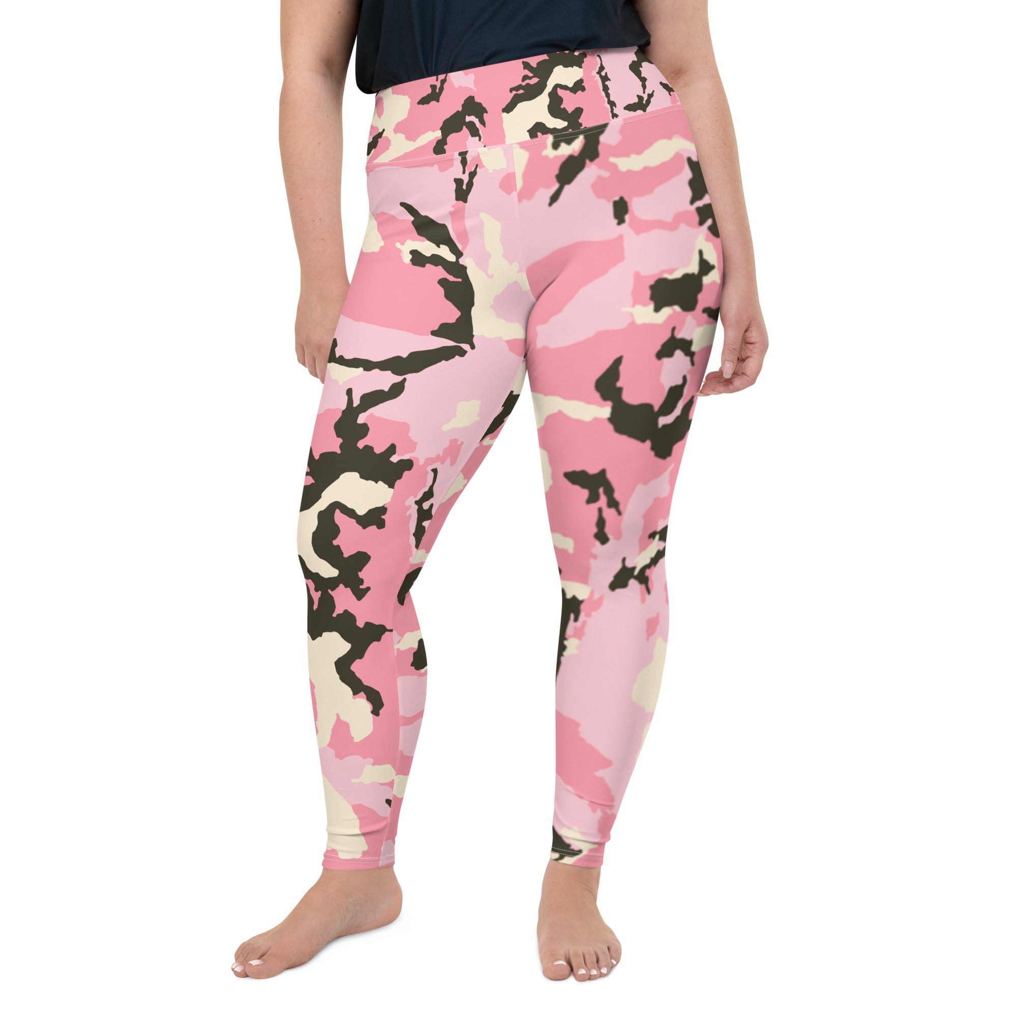 Pink Camo Plus Size Leggings