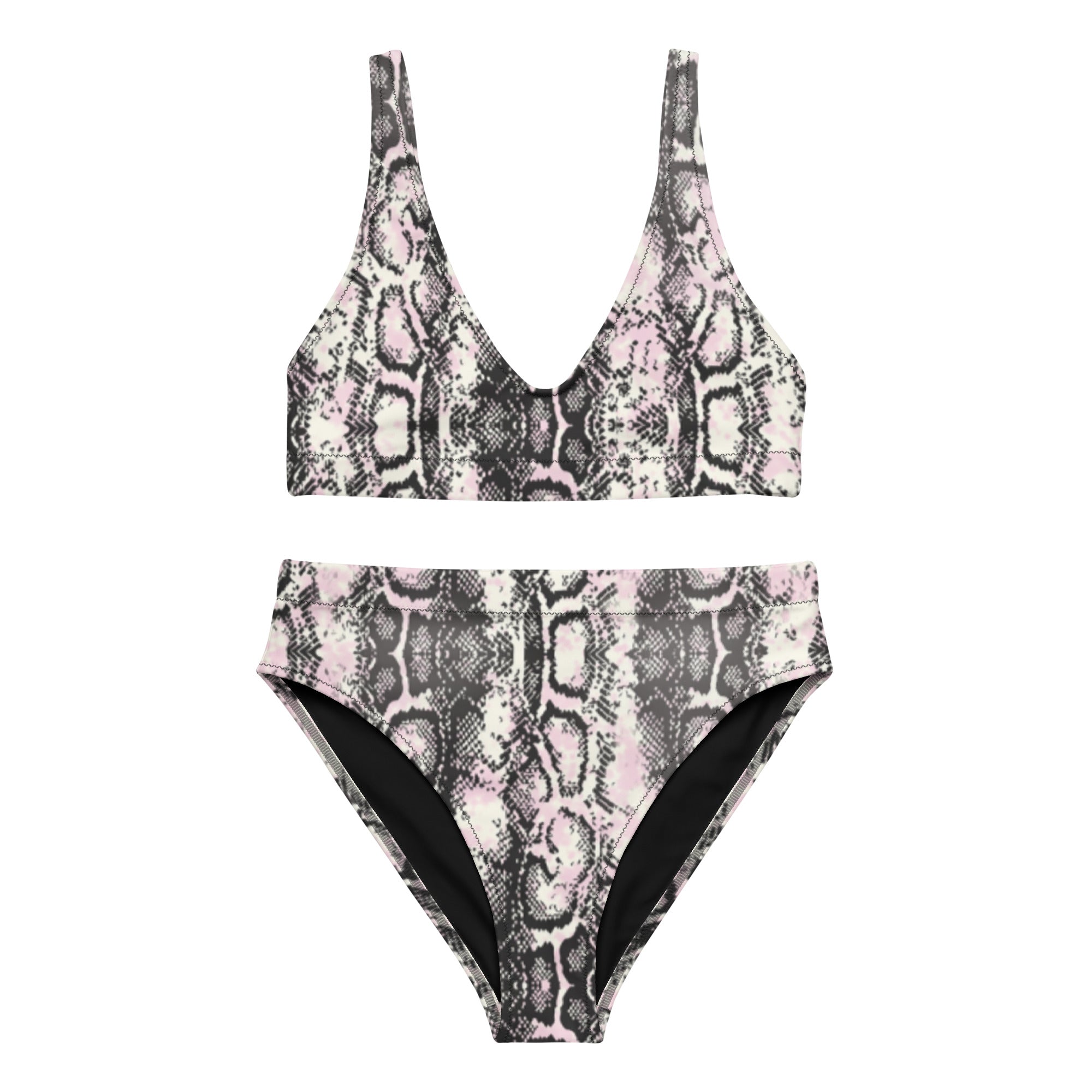 Snake Skin High-Waisted Bikini