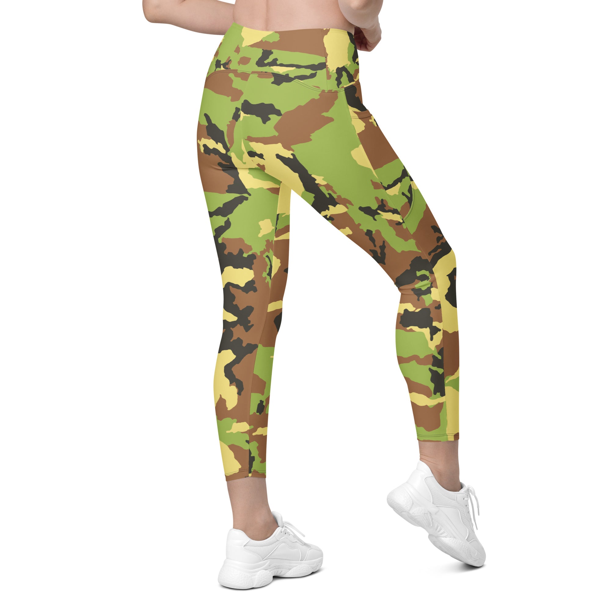 Green Camo Leggings with Pockets