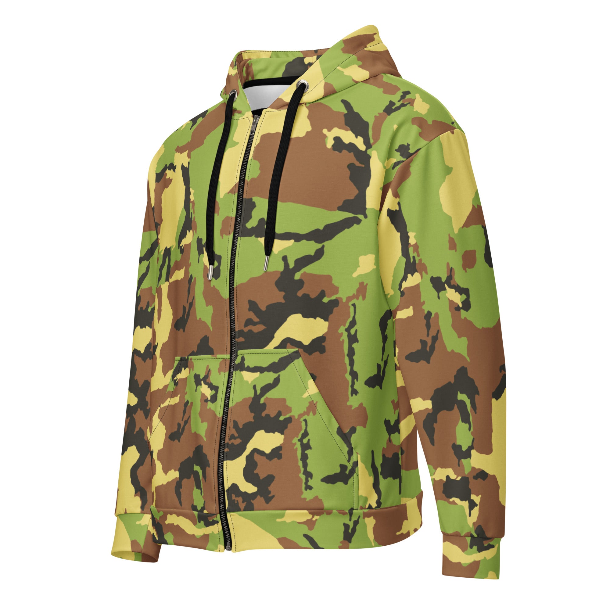 Green Camo Zip Hoodie