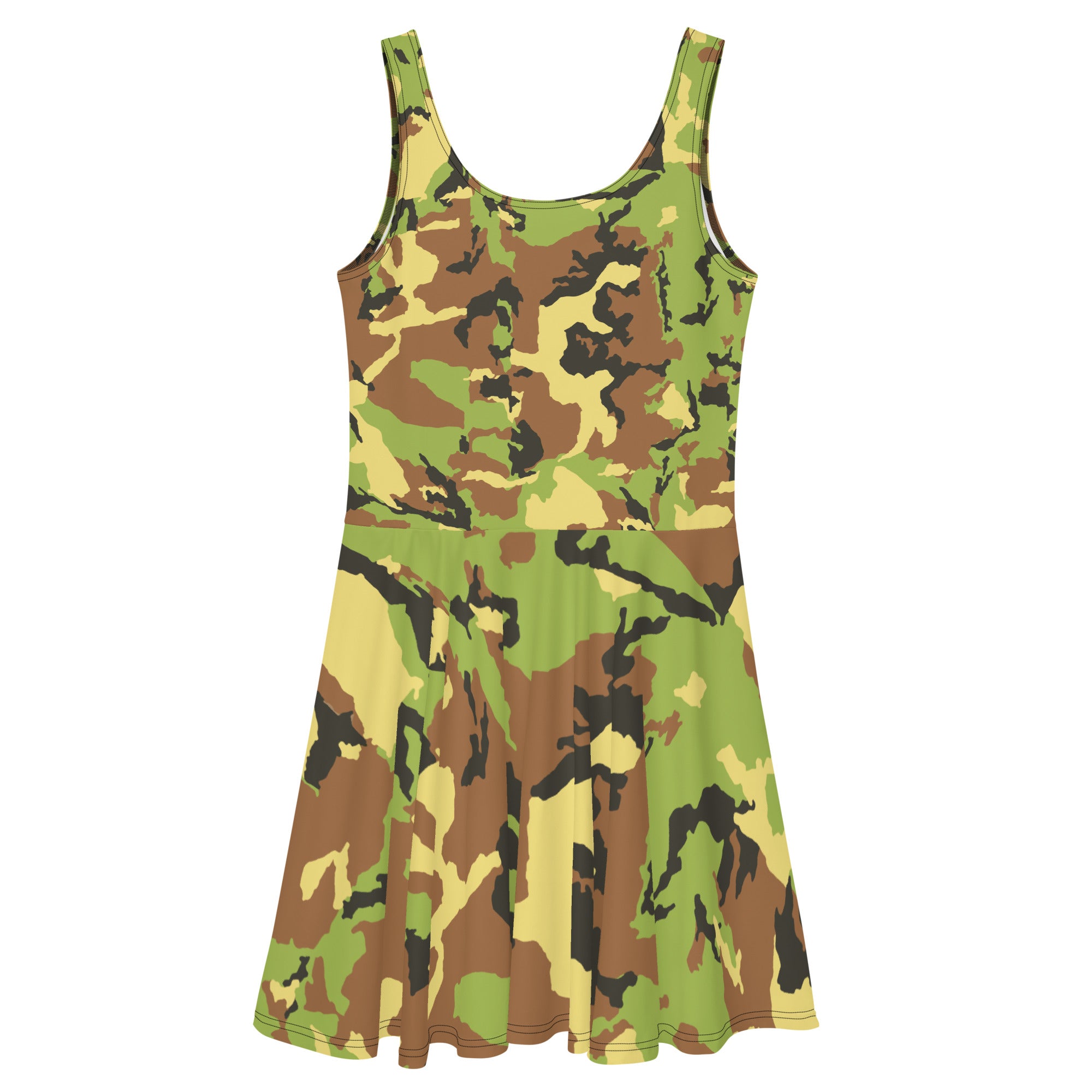 Green Camo Skater Dress