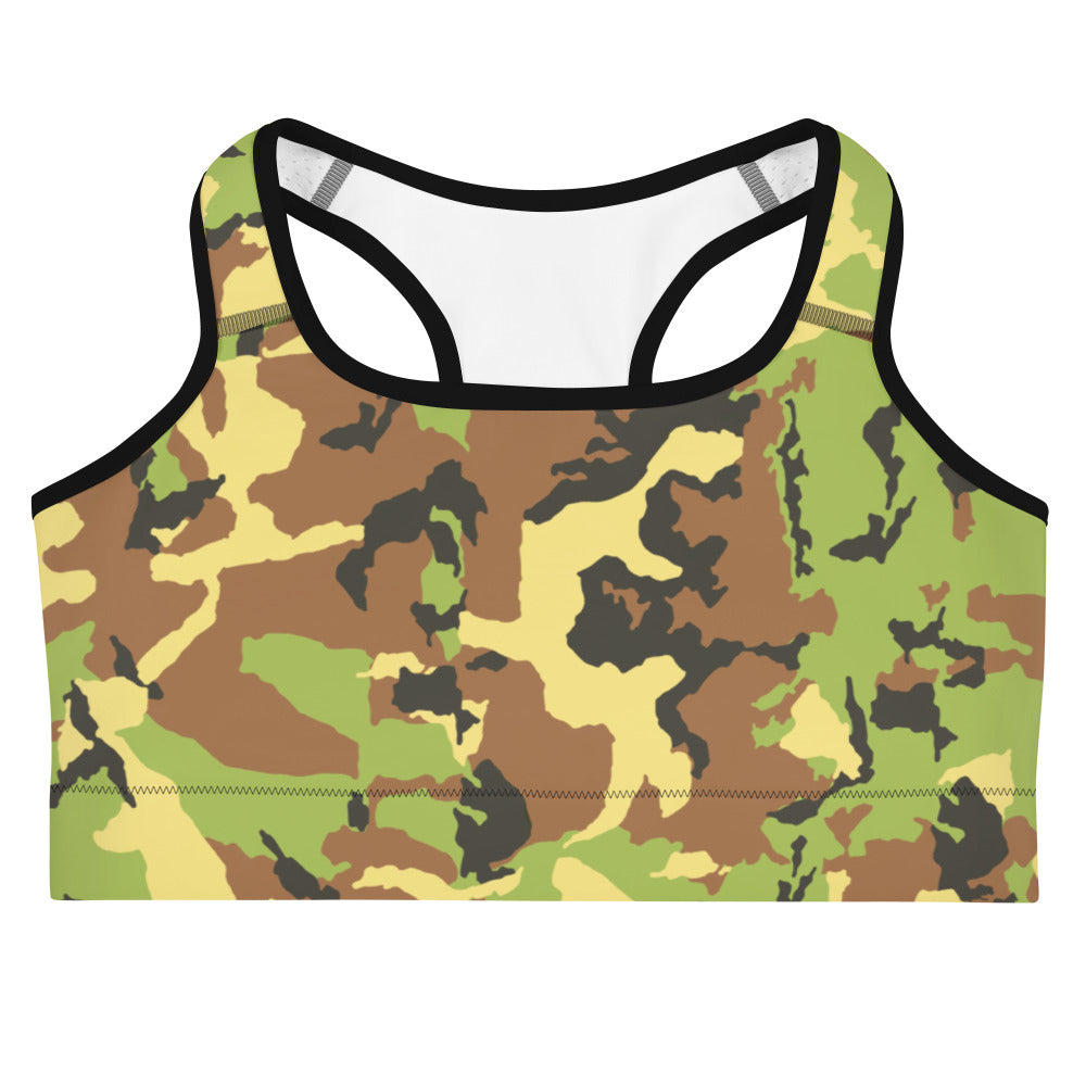 Green Camo Sports bra