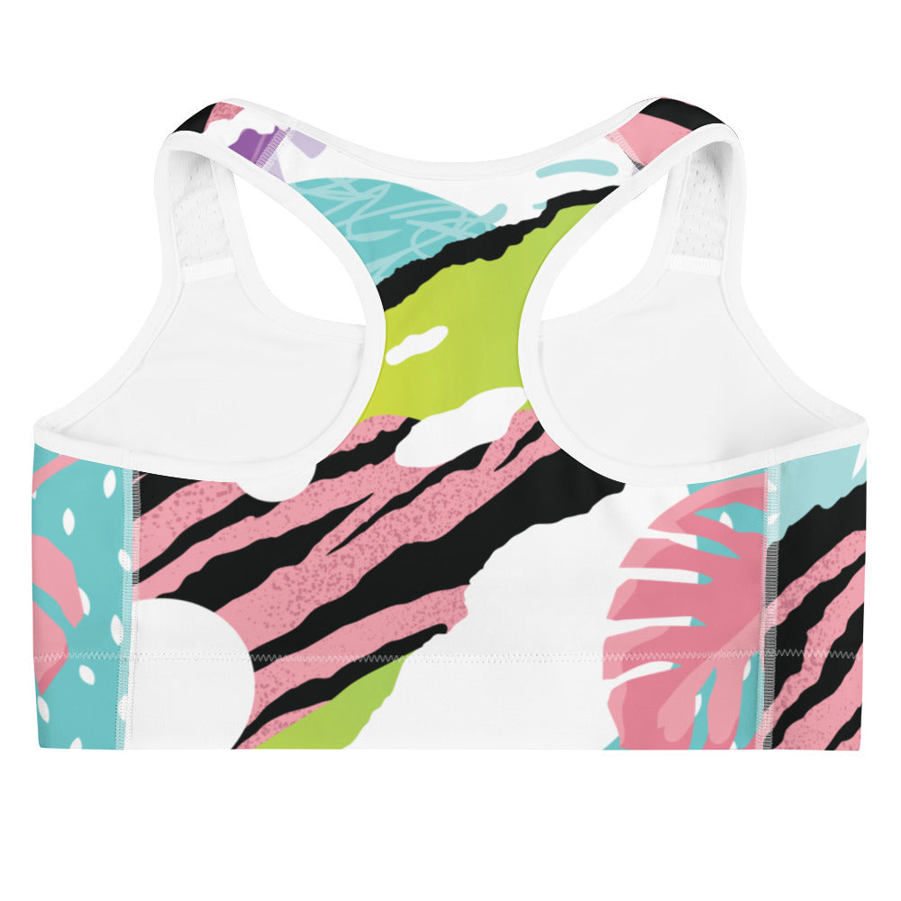 Pink Art Sports Bra