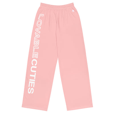 Lovable Cuties Pink Wide-Leg Pants