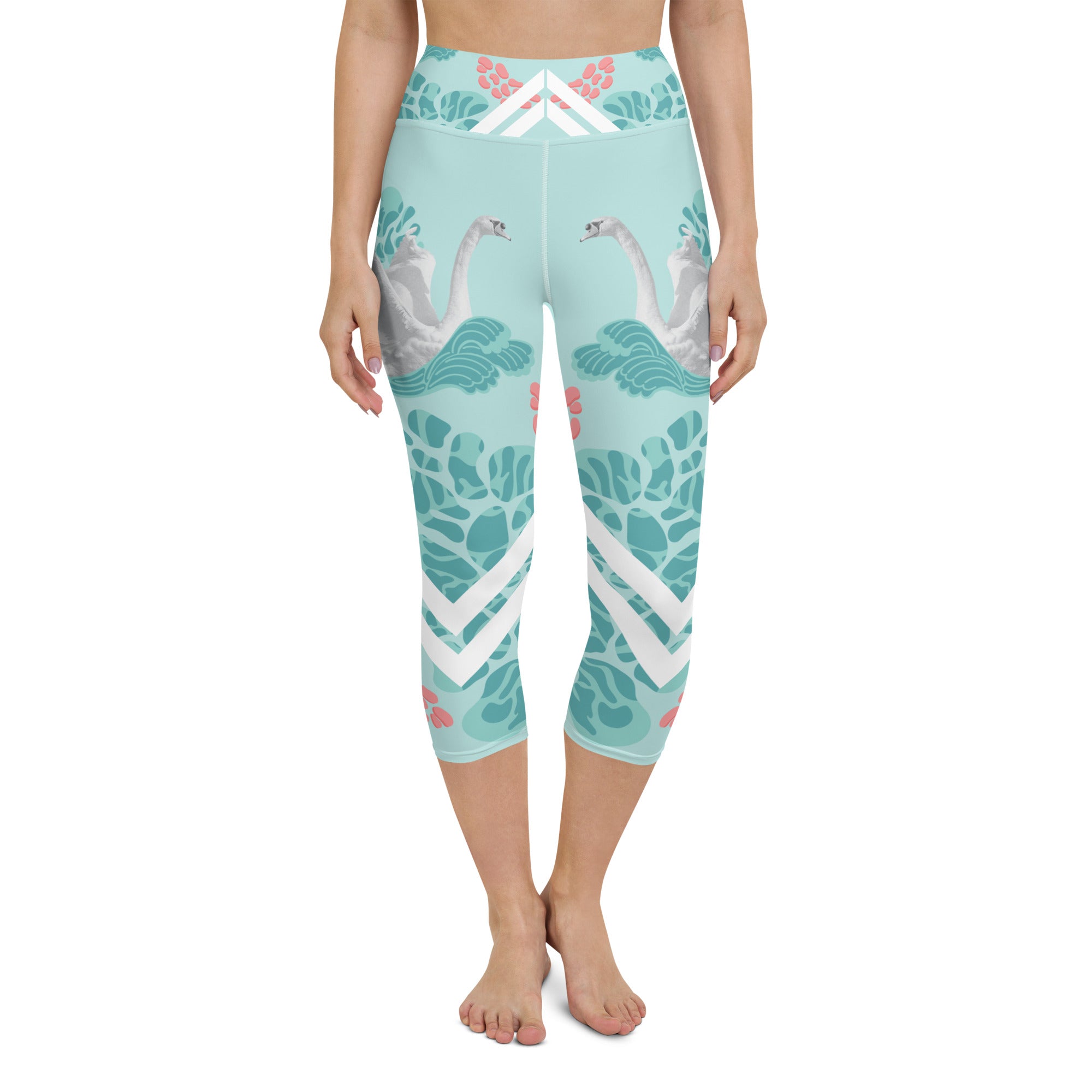 Swan Yoga Capri Leggings