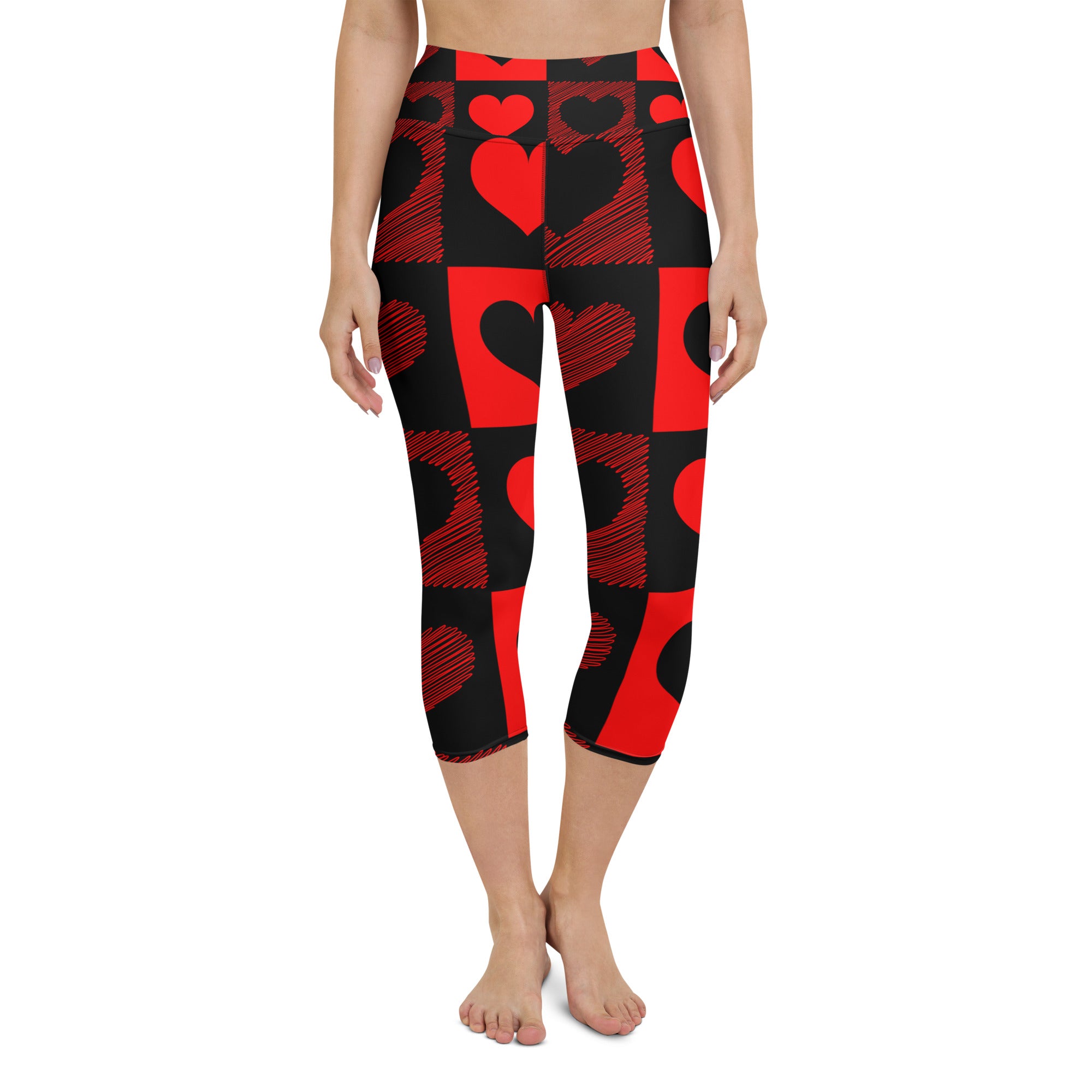 Hearts Yoga Capri Leggings