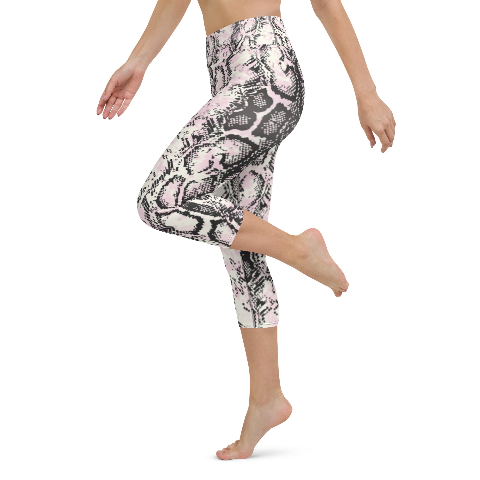 Snake Skin Yoga Capri Leggings