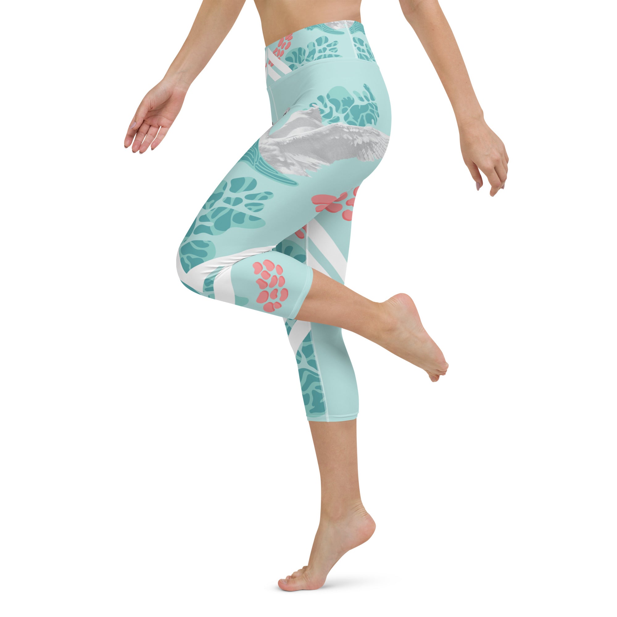 Swan Yoga Capri Leggings