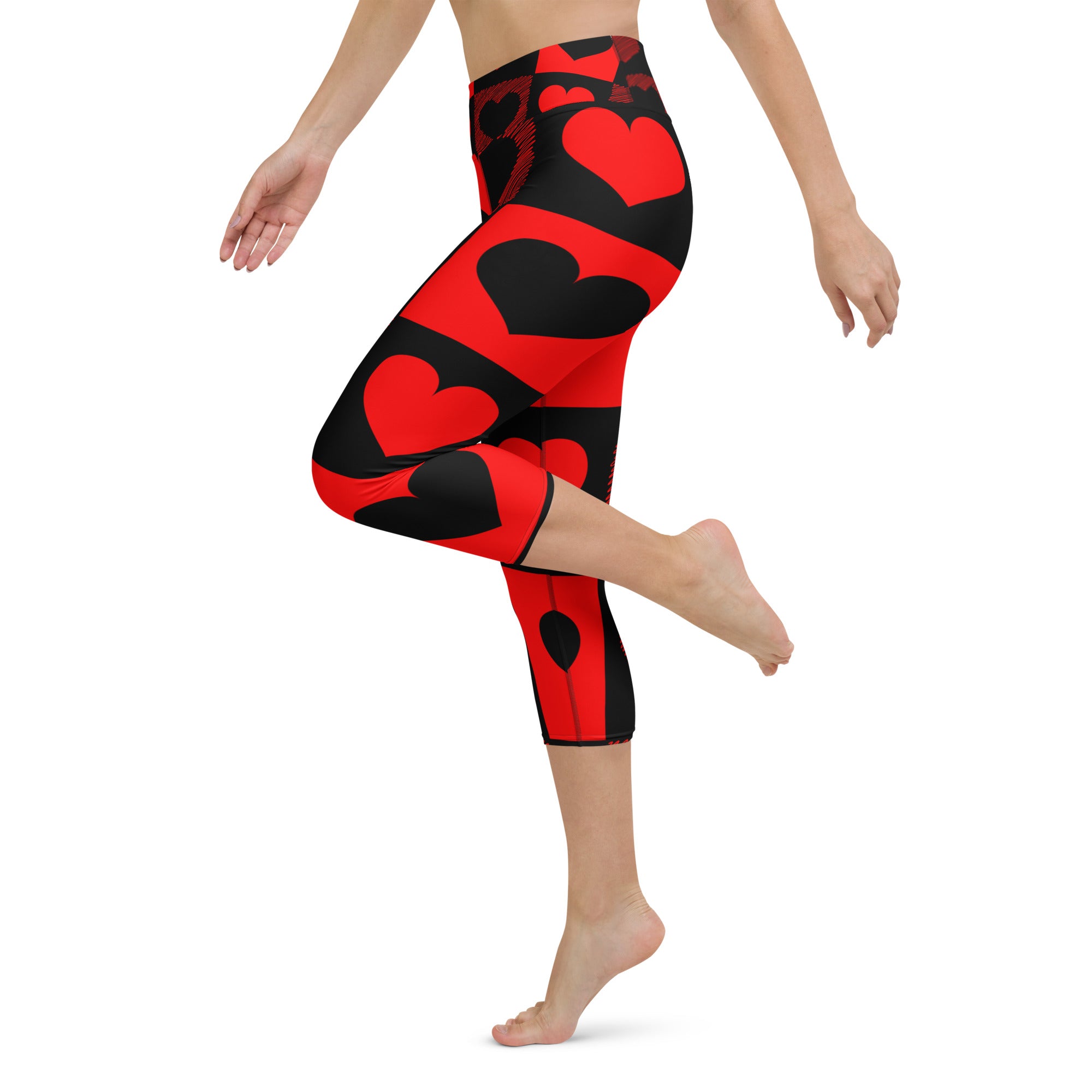 Hearts Yoga Capri Leggings