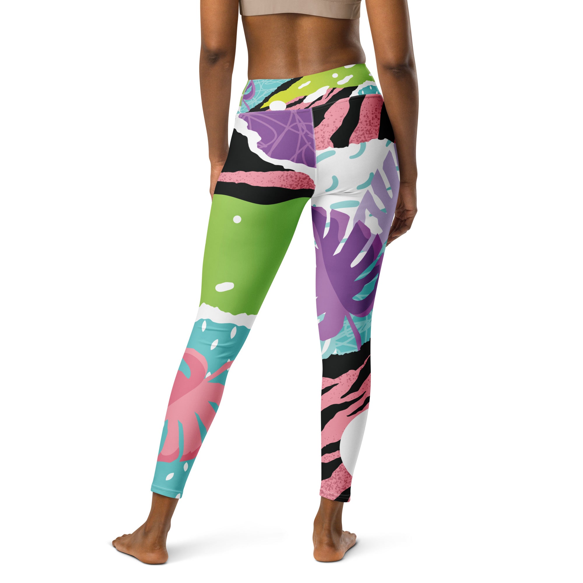 Pink Art Yoga Leggings