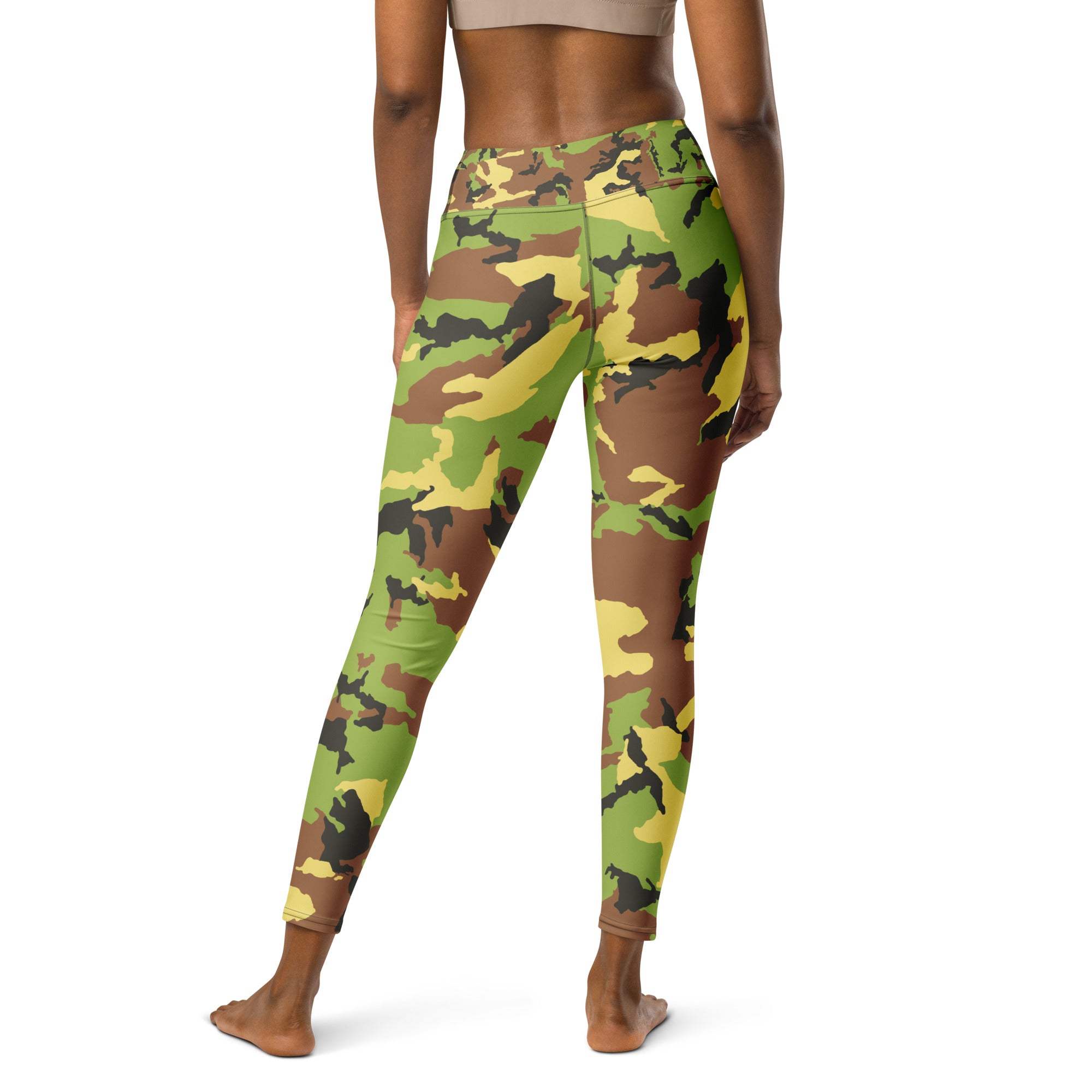 Green Camo Yoga Leggings