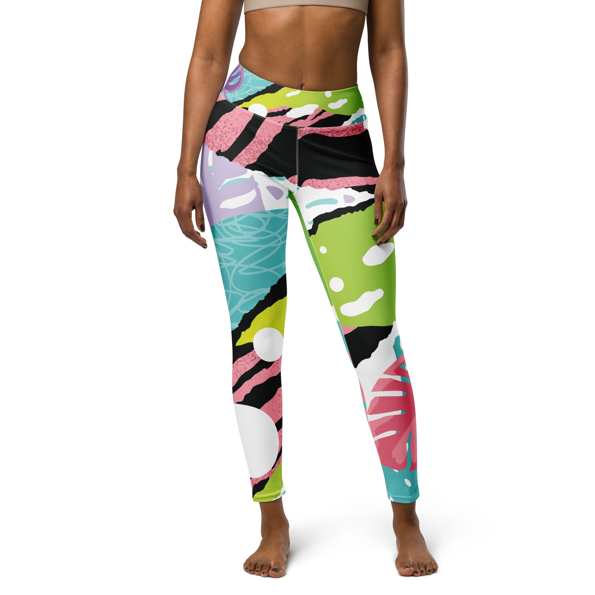 Pink Art Yoga Leggings