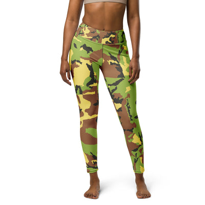 Green Camo Yoga Leggings