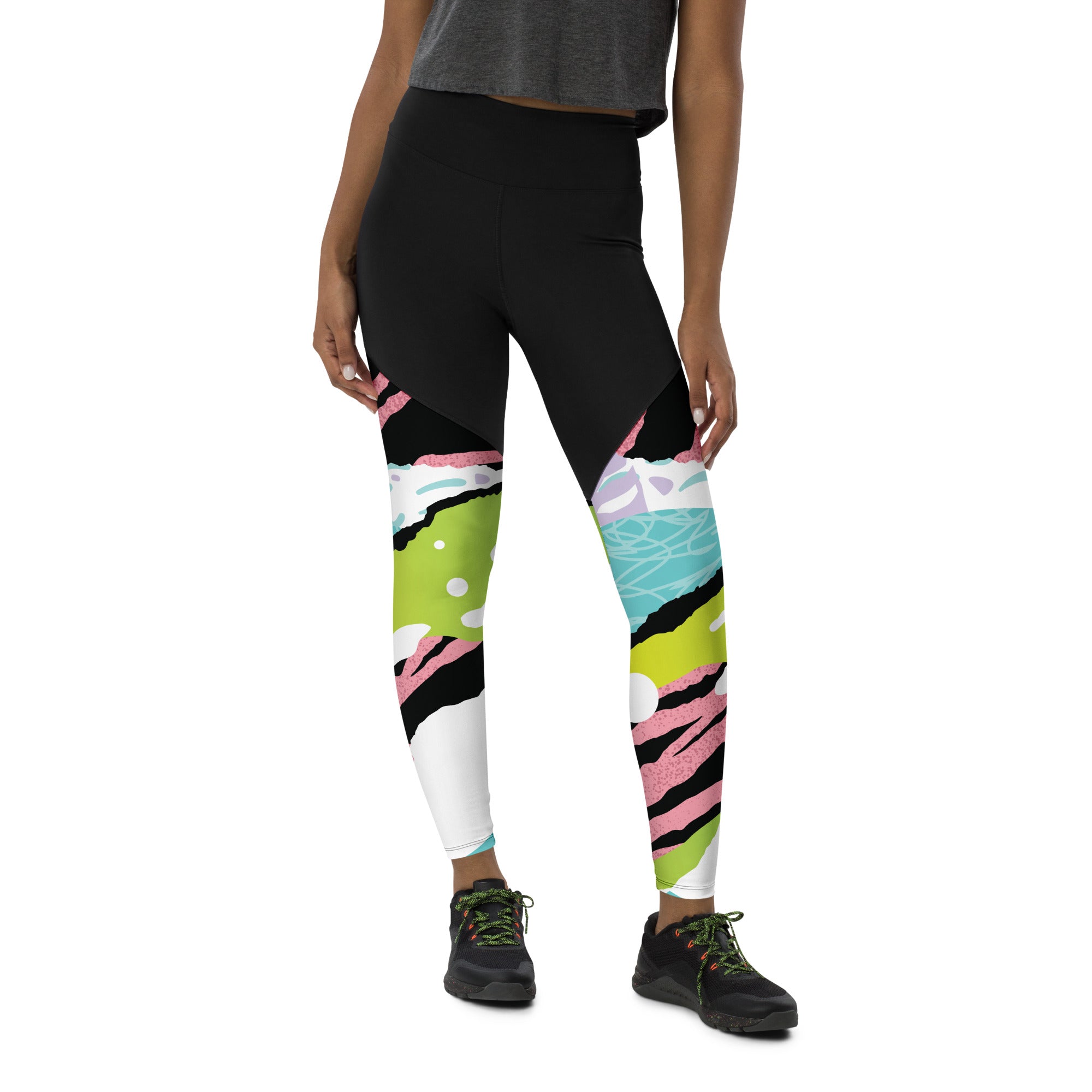 Pink Art Sports Leggings